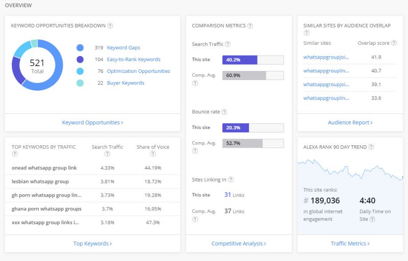 website traffic status